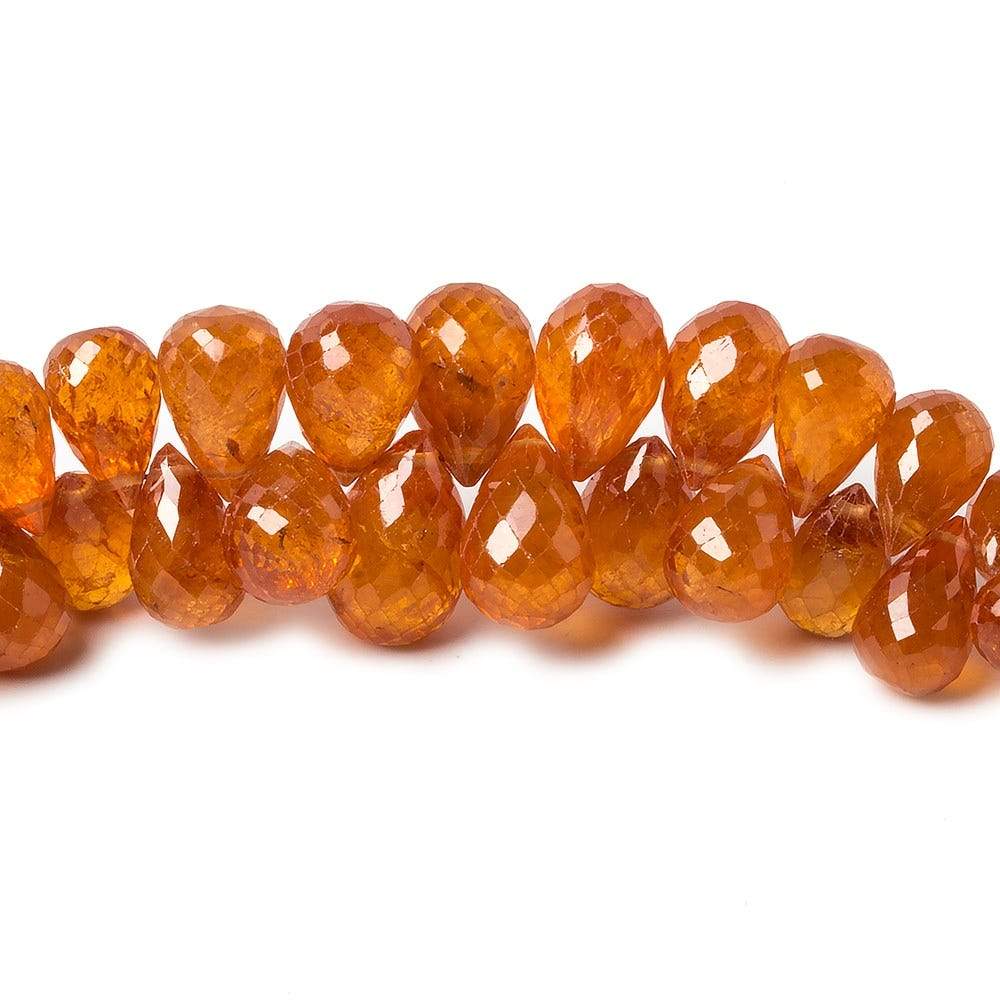 5x3-10x6mm Mandarin Garnet Faceted Tear Drop Beads 8 inch 110 pieces AAA (ONLINE ORDER ONLY)