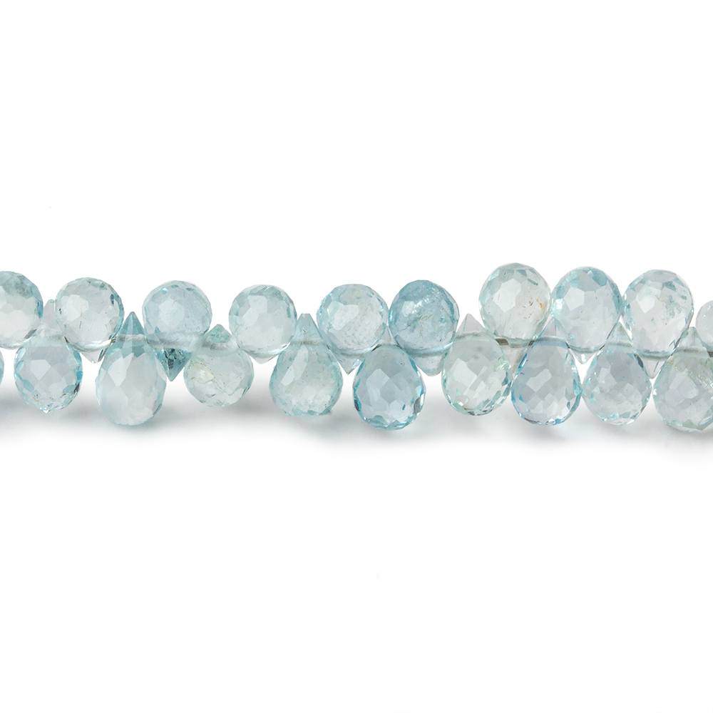 5x3-6x3mm Aquamarine faceted petite tear drop beads 8 inch 116 pieces (ONLINE ORDER ONLY)