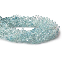 5x3-6x3mm Aquamarine faceted petite tear drop beads 8 inch 116 pieces (ONLINE ORDER ONLY)