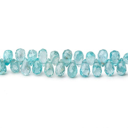5x3-7x4mm Poolwater Blue Apatite Faceted Tear Drop Beads 8 inch 84 pieces (ONLINE ORDER ONLY)