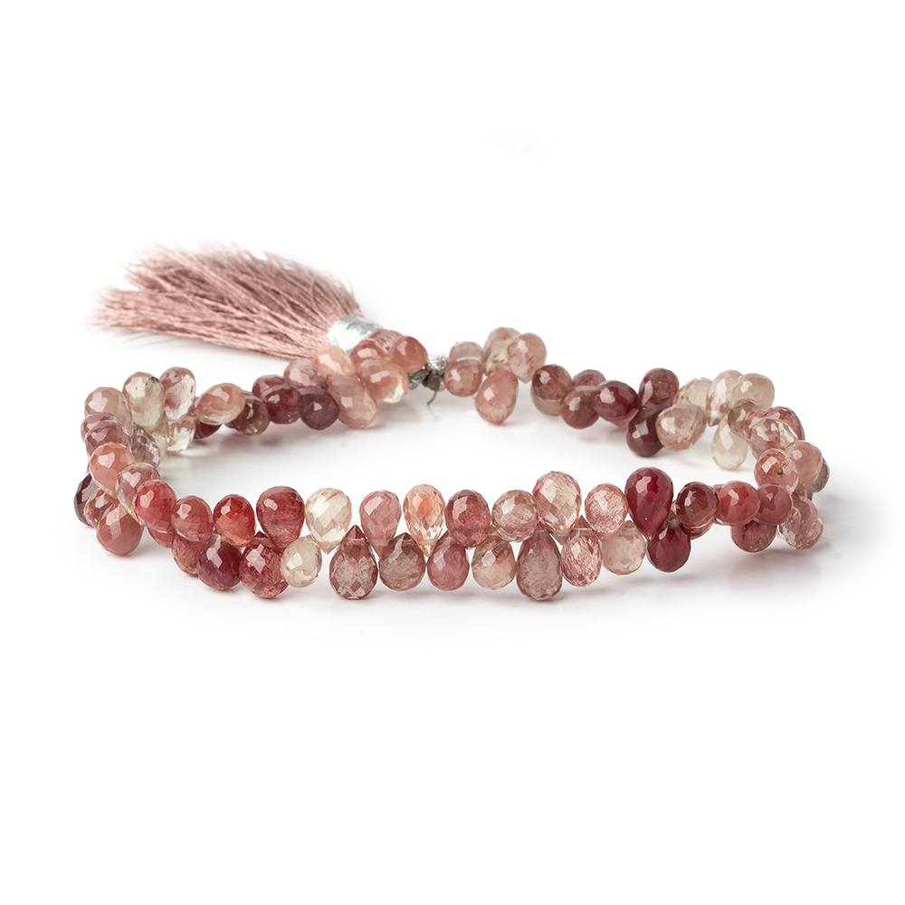 5x3-8x4mm Shaded Andesine faceted tear drop beads 8 inch 90 pieces (ONLINE ORDER ONLY)
