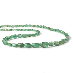 5x3.5-10x7mm Zambian Emerald plain nugget beads 18 inches 64 pieces A (ONLINE ORDER ONLY)
