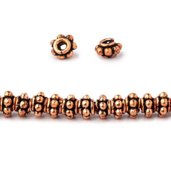 5x3mm Antiqued Copper Spacer Beads 8 inch 63 pieces