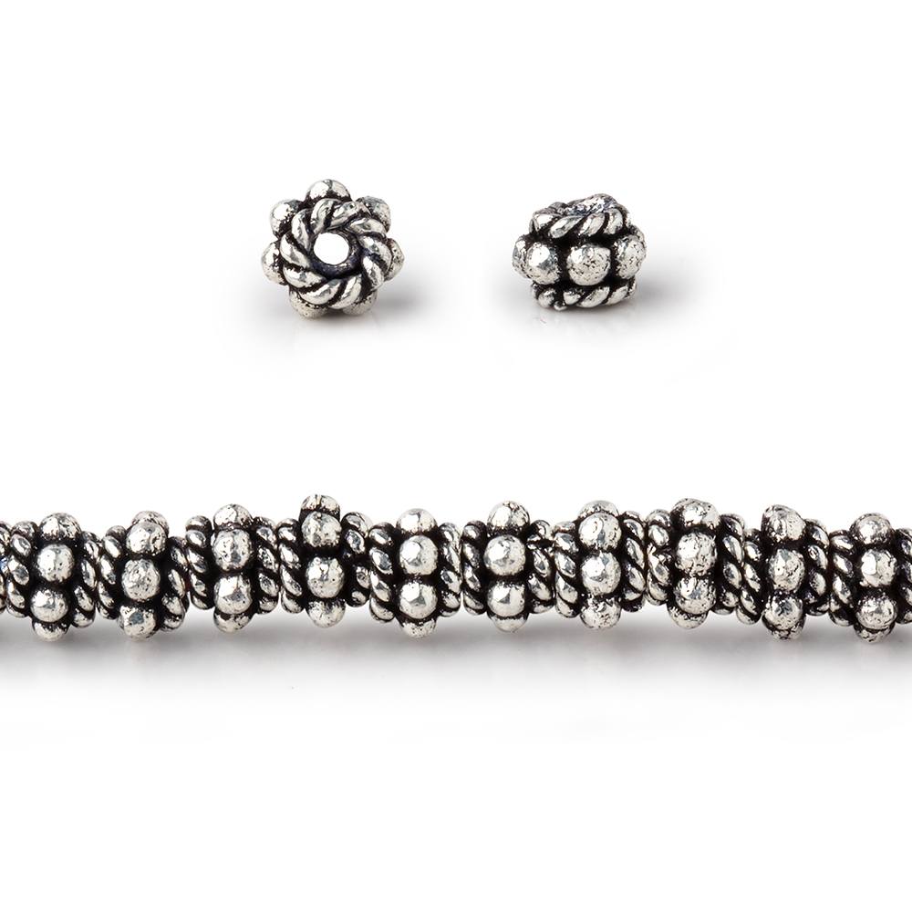 5x3mm Daisy & Twist Stack Spacer Beads 8 inch 60 pieces (ONLINE ORDER ONLY)