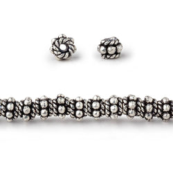 5x3mm Daisy & Twist Stack Spacer Beads 8 inch 60 pieces (ONLINE ORDER ONLY)