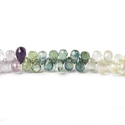 5x3mm Sapphire Micro Faceted Tear Drop Beads 8.5 inch 128 pieces (ONLINE ORDER ONLY)