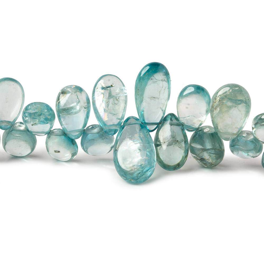 5x4-10x6mm Blue Zircon Plain Pears 8 inch 68 beads A (ONLINE ORDER ONLY)