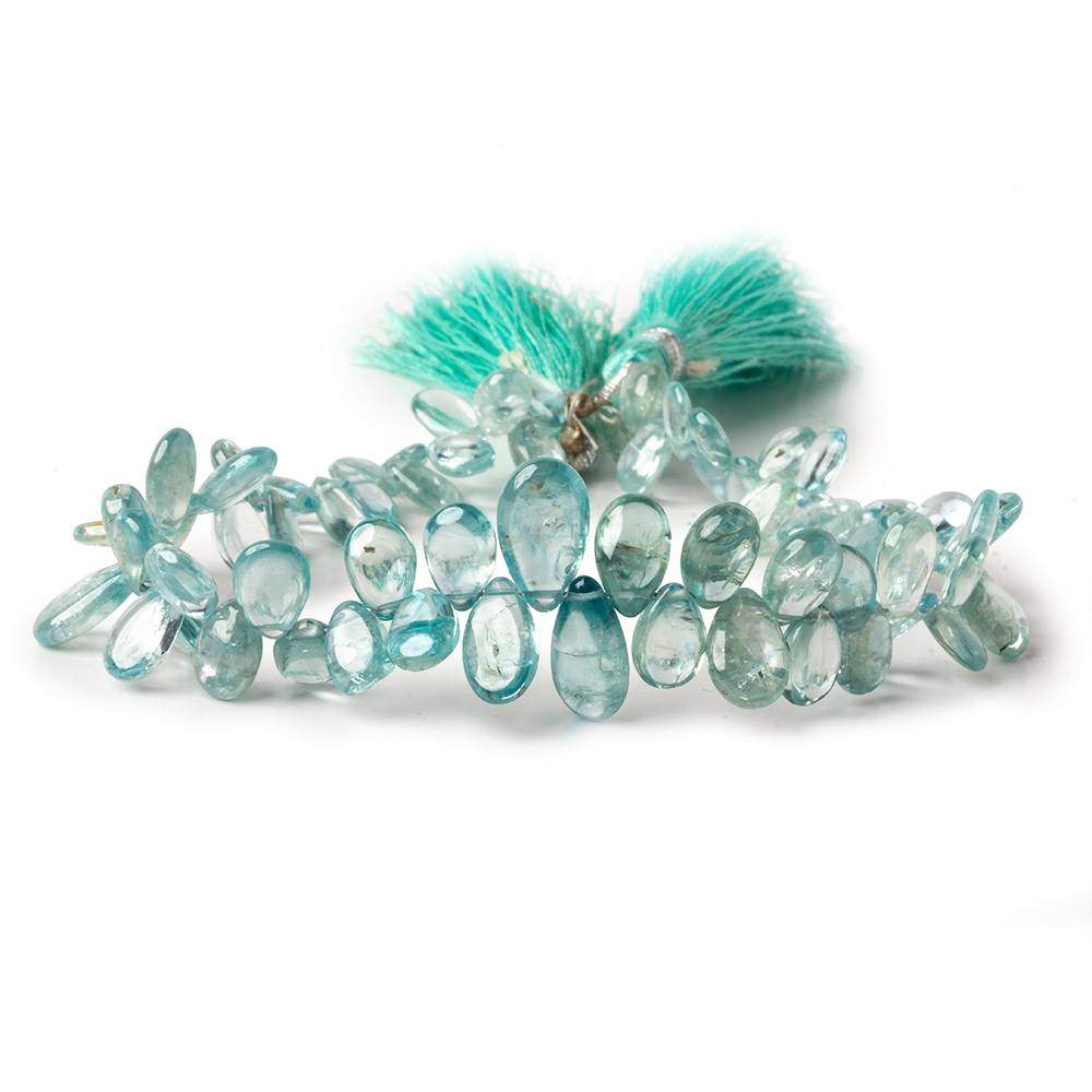 5x4-10x6mm Blue Zircon Plain Pears 8 inch 68 beads A (ONLINE ORDER ONLY)