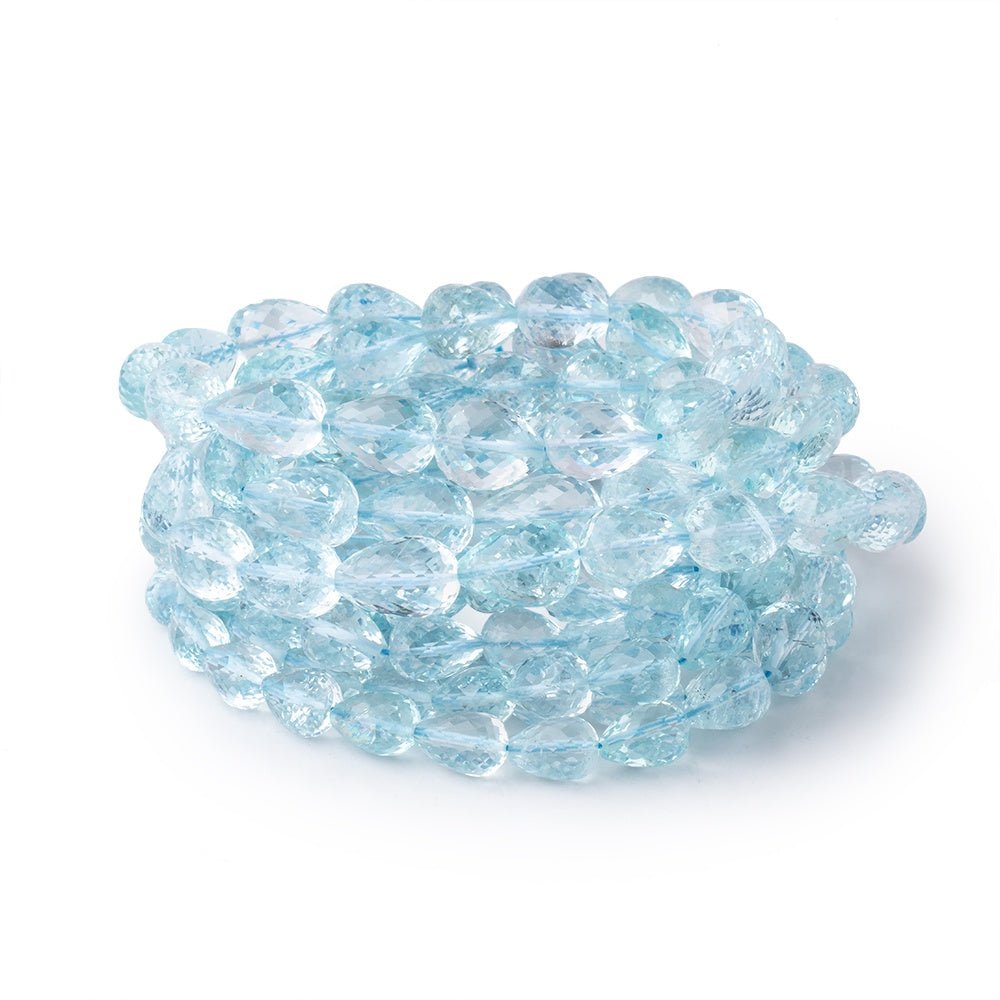 5x4-10x8mm Aquamarine Faceted Tear Drops 18 inch 54 beads AA (ONLINE ORDER ONLY)