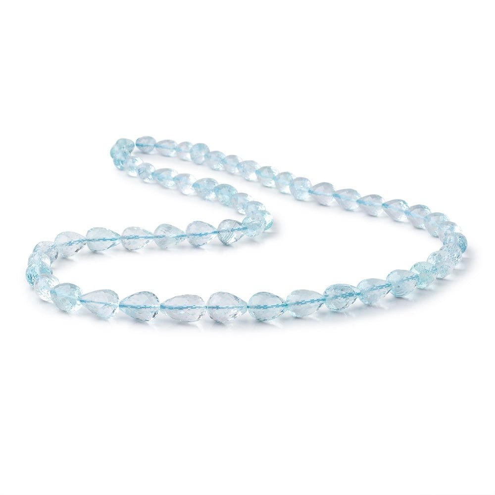 5x4-10x8mm Aquamarine Faceted Tear Drops 18 inch 54 beads AA (ONLINE ORDER ONLY)