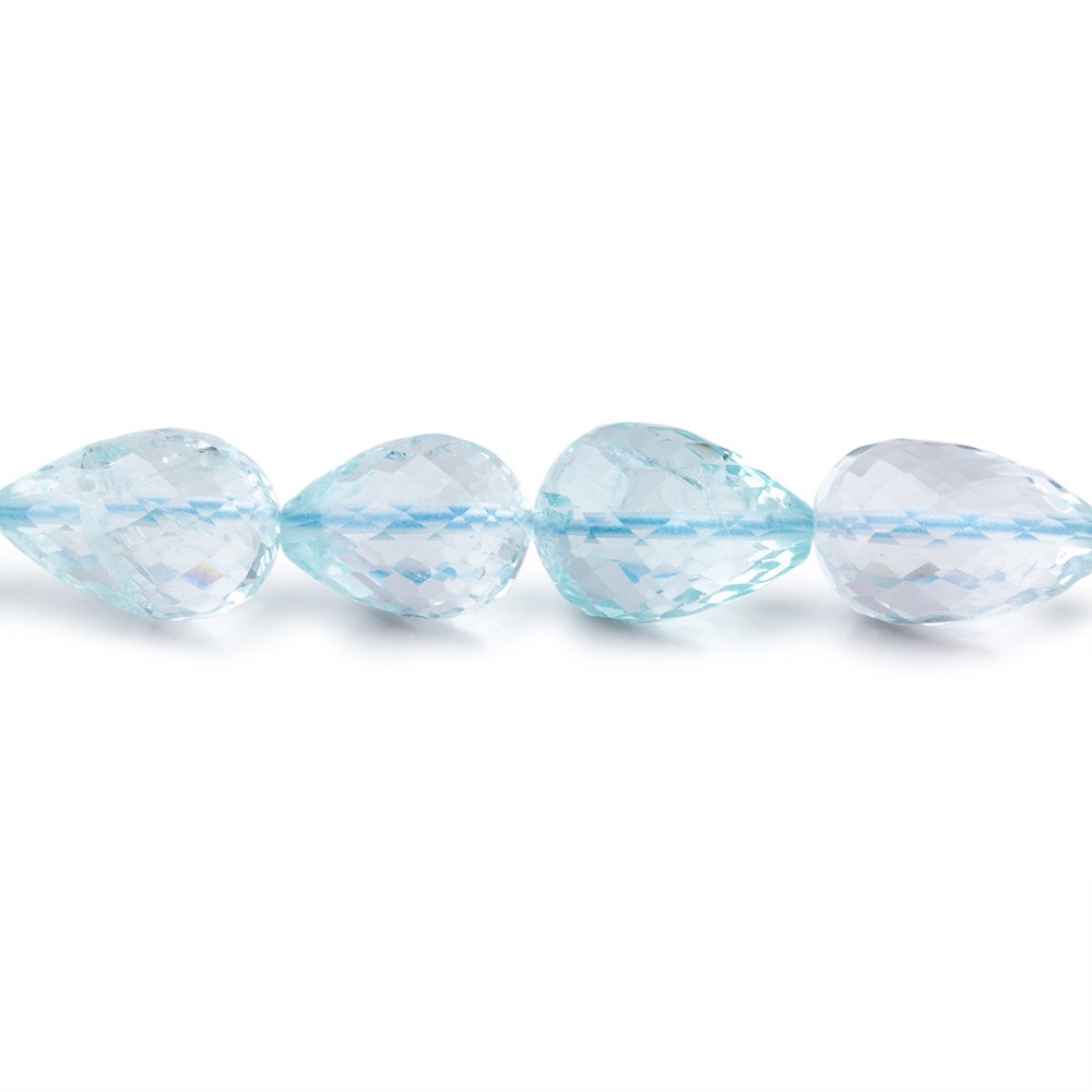 5x4-10x8mm Aquamarine Faceted Tear Drops 18 inch 54 beads AA (ONLINE ORDER ONLY)