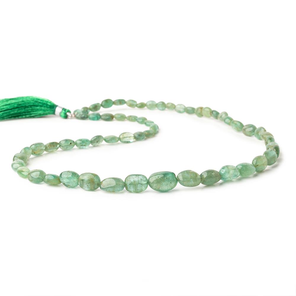 5x4-10x8mm Emerald plain nugget beads 17 inch 56 pieces A (ONLINE ORDER ONLY)