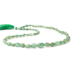 5x4-10x8mm Emerald plain nugget beads 17 inch 56 pieces A (ONLINE ORDER ONLY)
