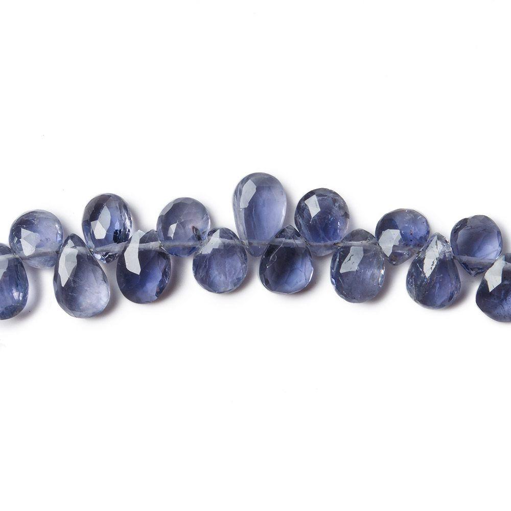 5x4-6x4mm Iolite Pear Briolette Beads 8 inch 70 pieces AAA (ONLINE ORDER ONLY)