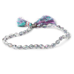 5x7mm Mystic White Topaz Straight Drill Faceted Tear Drops 7.5 inch 30 beads (ONLINE ORDER ONLY)