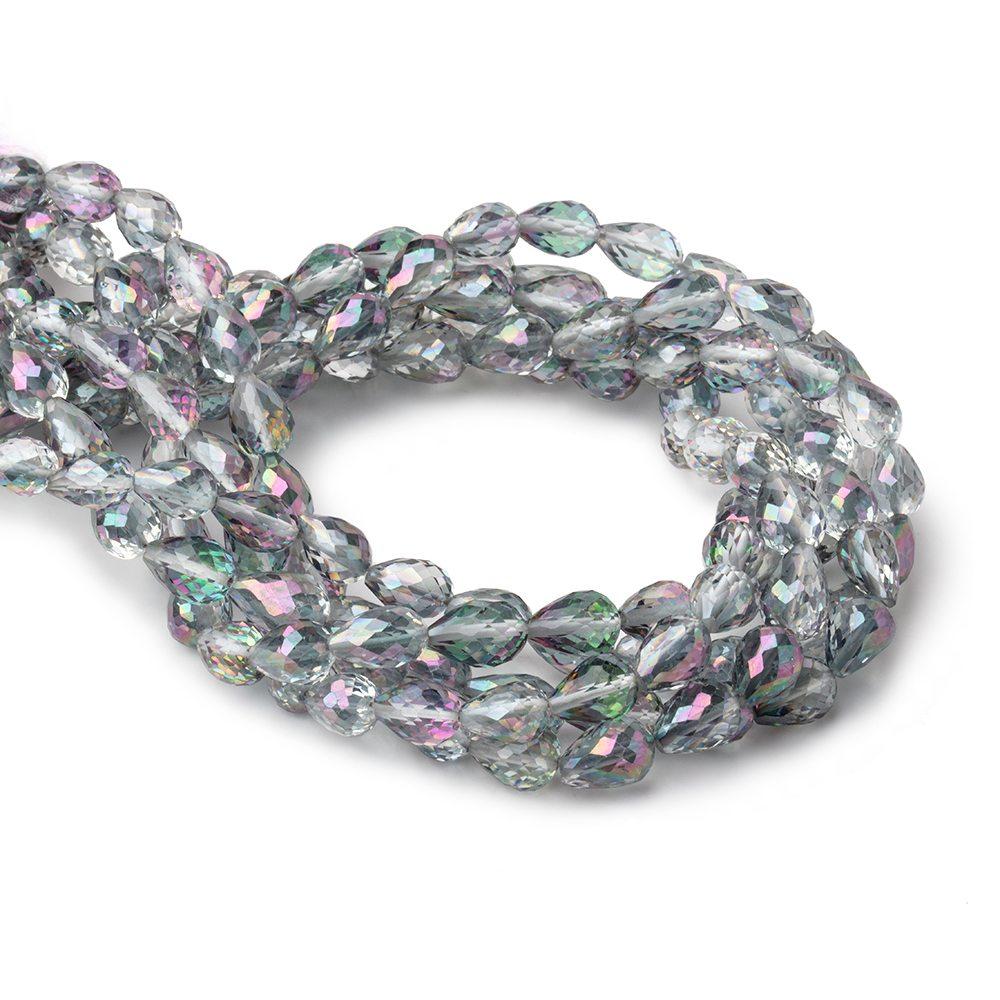 5x7mm Mystic White Topaz Straight Drill Faceted Tear Drops 7.5 inch 30 beads (ONLINE ORDER ONLY)