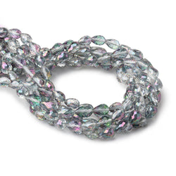 5x7mm Mystic White Topaz Straight Drill Faceted Tear Drops 7.5 inch 30 beads (ONLINE ORDER ONLY)