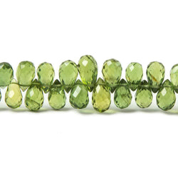 5x4-8x5mm Green Apatite faceted tear drop briolettes 7.75 inch 75 beads (ONLINE ORDER ONLY)
