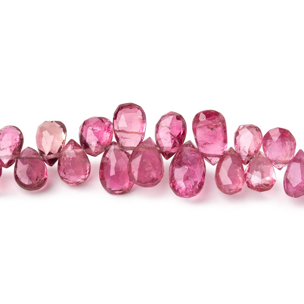 5x4-8x5mm Pink Tourmaline Faceted Pear Beads 7.5 inch 78 pieces AA (ONLINE ORDER ONLY)