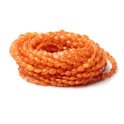 5x4-8x6mm Carnelian Plain Oval Beads 16 inch 66 pieces A (ONLINE ORDER ONLY)