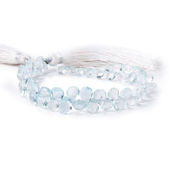 5x4-8x6mm Sky Blue Topaz Faceted Hearts and Pears 8 inch 58 Beads AA (ONLINE ORDER ONLY)