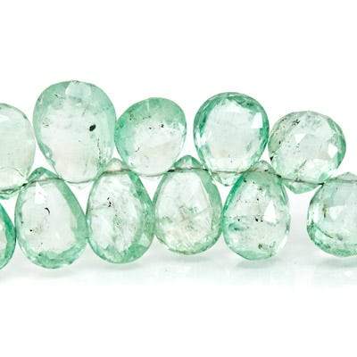 5x4-9x6mm Emerald Faceted Pear Beads 8 inch 68 pieces (ONLINE ORDER ONLY)