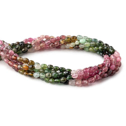 5x4.5-7x5mm Multi Color Tourmaline Faceted Oval Beads 13.5 inch 57 pieces (ONLINE ORDER ONLY)