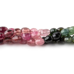 5x4.5-7x5mm Multi Color Tourmaline Faceted Oval Beads 13.5 inch 57 pieces (ONLINE ORDER ONLY)