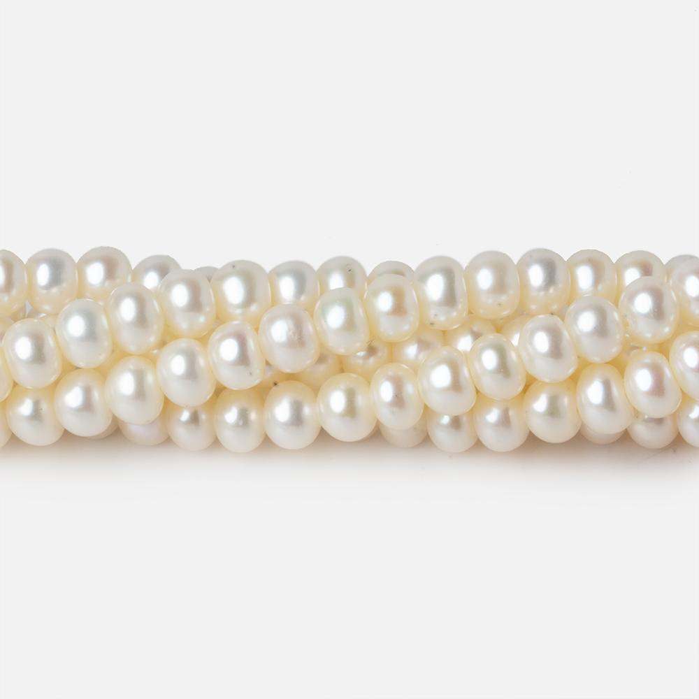 5x4mm Cream Center Drilled Button Freshwater Pearl 94 pieces (ONLINE ORDER ONLY)