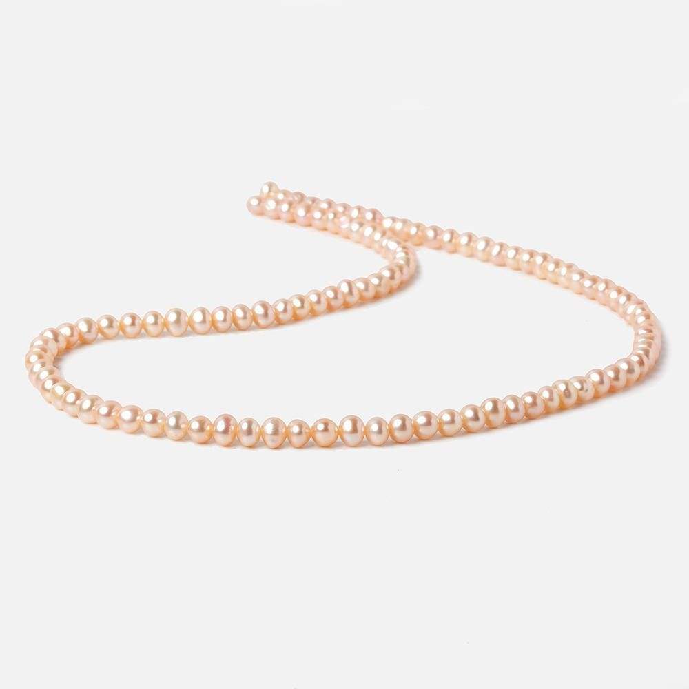 5x4mm Blush Side Drilled Off Round Freshwater Pearl 15.5 inch 96 pieces (ONLINE ORDER ONLY)