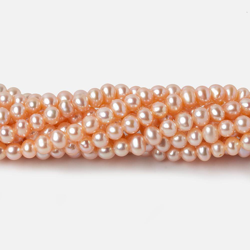 5x4mm Blush Side Drilled Off Round Freshwater Pearl 15.5 inch 96 pieces (ONLINE ORDER ONLY)