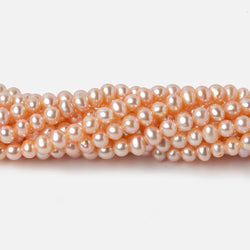 5x4mm Blush Side Drilled Off Round Freshwater Pearl 15.5 inch 96 pieces (ONLINE ORDER ONLY)