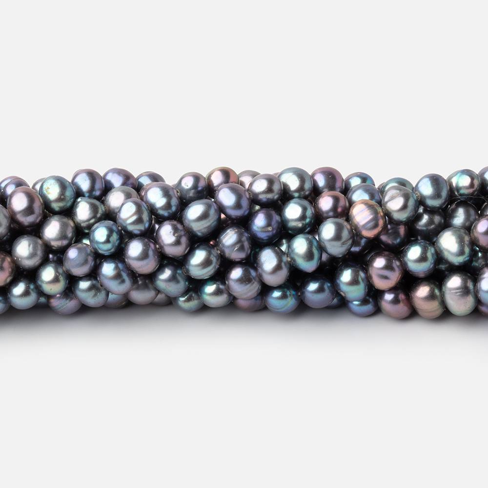 5x4mm Peacock Side Drill Baroque Freshwater Pearls 16 inch 96 Beads AA (ONLINE ORDER ONLY)