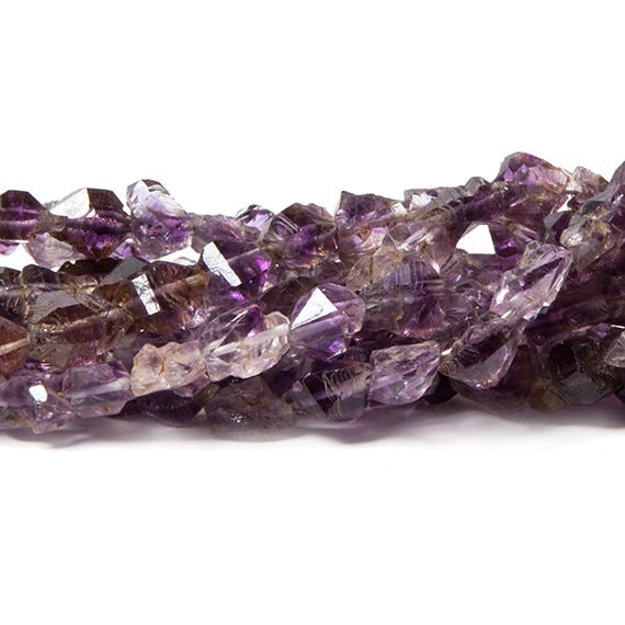 5x5-6x4mm Double Terminated Amethyst natural crystal Beads 15.5 in. 68 pcs (ONLINE ORDER ONLY)