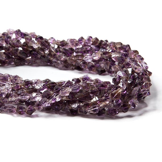5x5-6x4mm Double Terminated Amethyst natural crystal Beads 15.5 in. 68 pcs (ONLINE ORDER ONLY)
