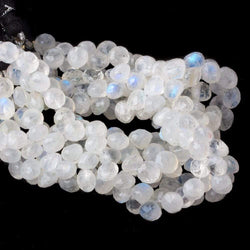 5x5-6x6mm Rainbow Moonstone faceted candy kiss beads 8 inch 54 pieces A (ONLINE ORDER ONLY)