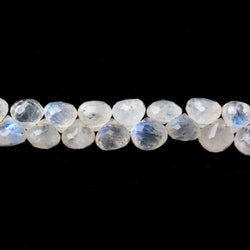 5x5-6x6mm Rainbow Moonstone faceted candy kiss beads 8 inch 54 pieces A (ONLINE ORDER ONLY)