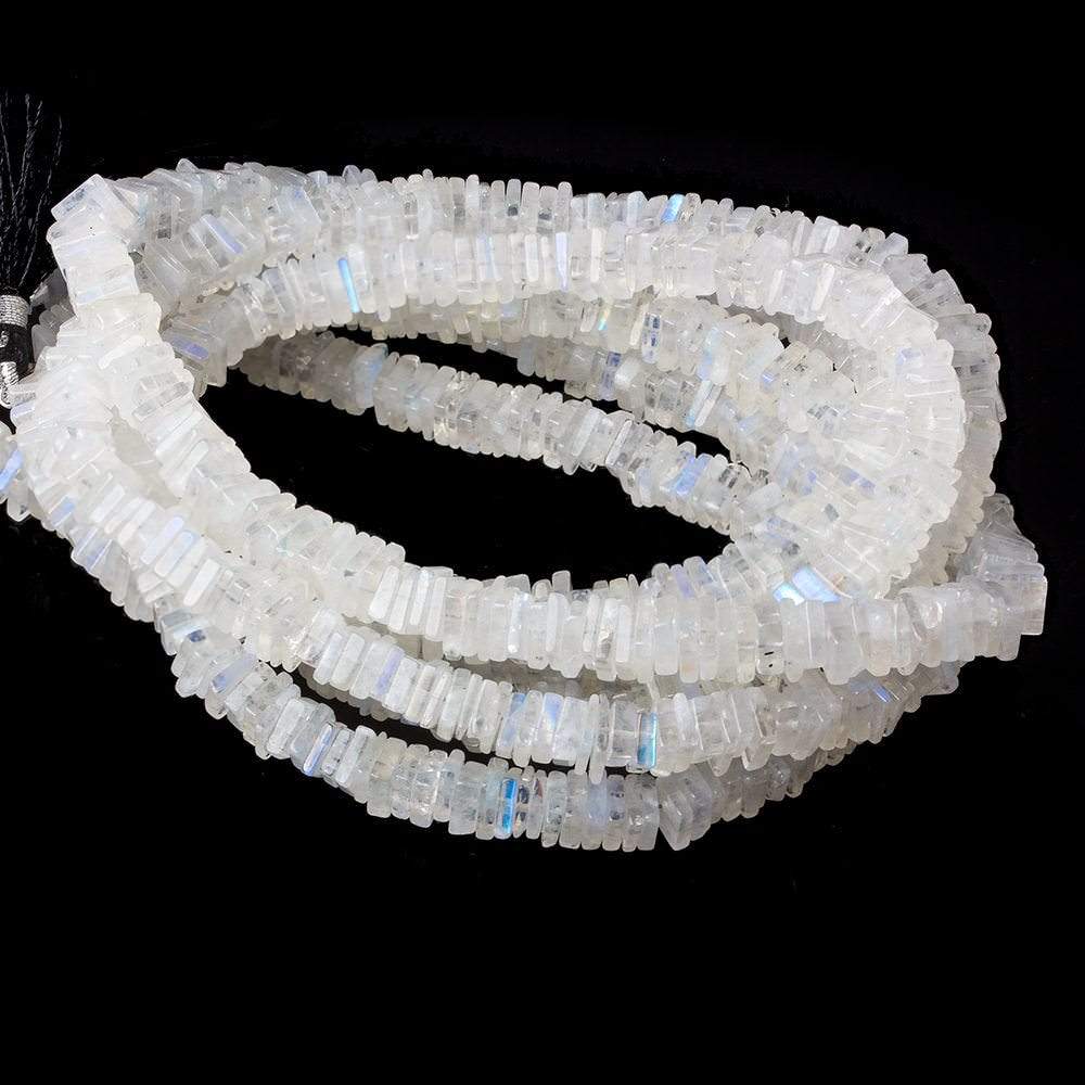 5x5-6x6mm Rainbow Moonstone Plain Square Heshi Beads 16 inch 278 pcs (ONLINE ORDER ONLY)