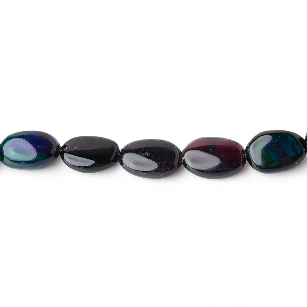 5x5-8x6mm Black Ethiopian Opal Plain Oval Beads 16 inch 60 pieces AAA (ONLINE ORDER ONLY)