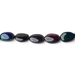 5x5-8x6mm Black Ethiopian Opal Plain Oval Beads 16 inch 60 pieces AAA (ONLINE ORDER ONLY)