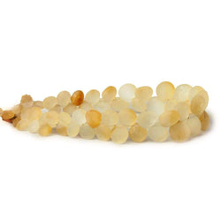 5x5-9x9mm Frosted Citrine Plain Heart 8 inch 56 pcs (ONLINE ORDER ONLY)
