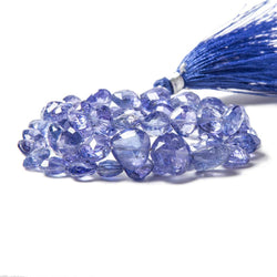 5x5-9x9mm Tanzanite Straight Drilled Faceted Heart Beads 16 inch 62 pcs (ONLINE ORDER ONLY)