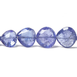5x5-9x9mm Tanzanite Straight Drilled Faceted Heart Beads 16 inch 62 pcs (ONLINE ORDER ONLY)
