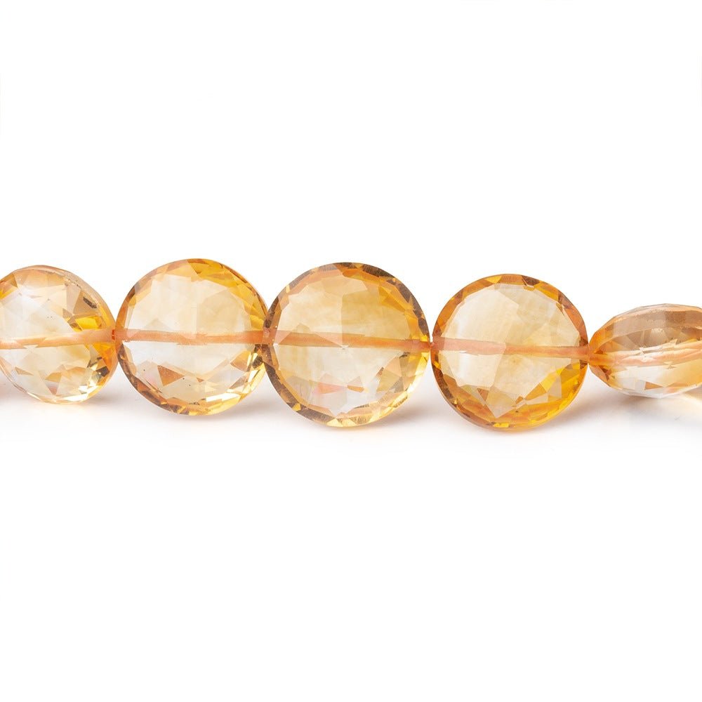 6-10mm Citrine Faceted Coin Beads 16 inch 54 pieces (ONLINE ORDER ONLY)