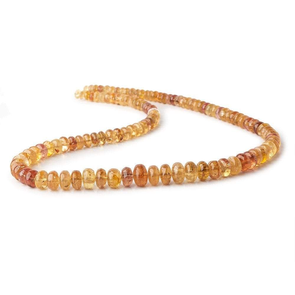 6-10mm Imperial & Precious Topaz plain rondelles 20 inch 112 beads AA (ONLINE ORDER ONLY)