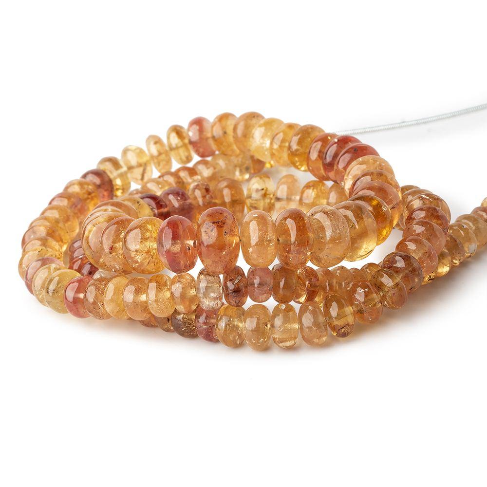 6-10mm Imperial & Precious Topaz plain rondelles 20 inch 112 beads AA (ONLINE ORDER ONLY)