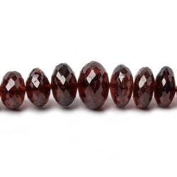 6-10mm Pyrope Garnet faceted rondelle Necklace with 14kt Gold Clasp 18 inch AA (ONLINE ORDER ONLY)