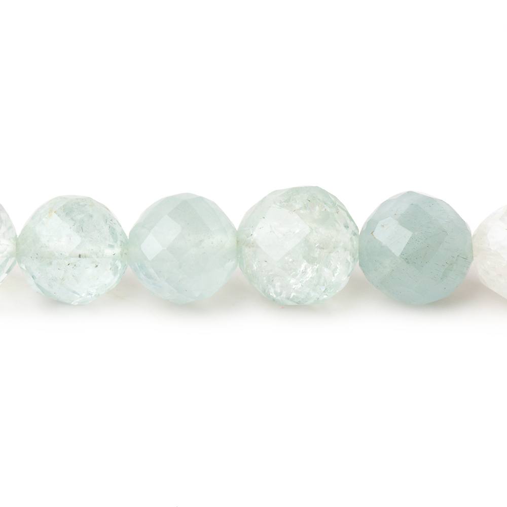 6-11mm Aquamarine Faceted Round Beads 14.5 inch 51 pieces (ONLINE ORDER ONLY)