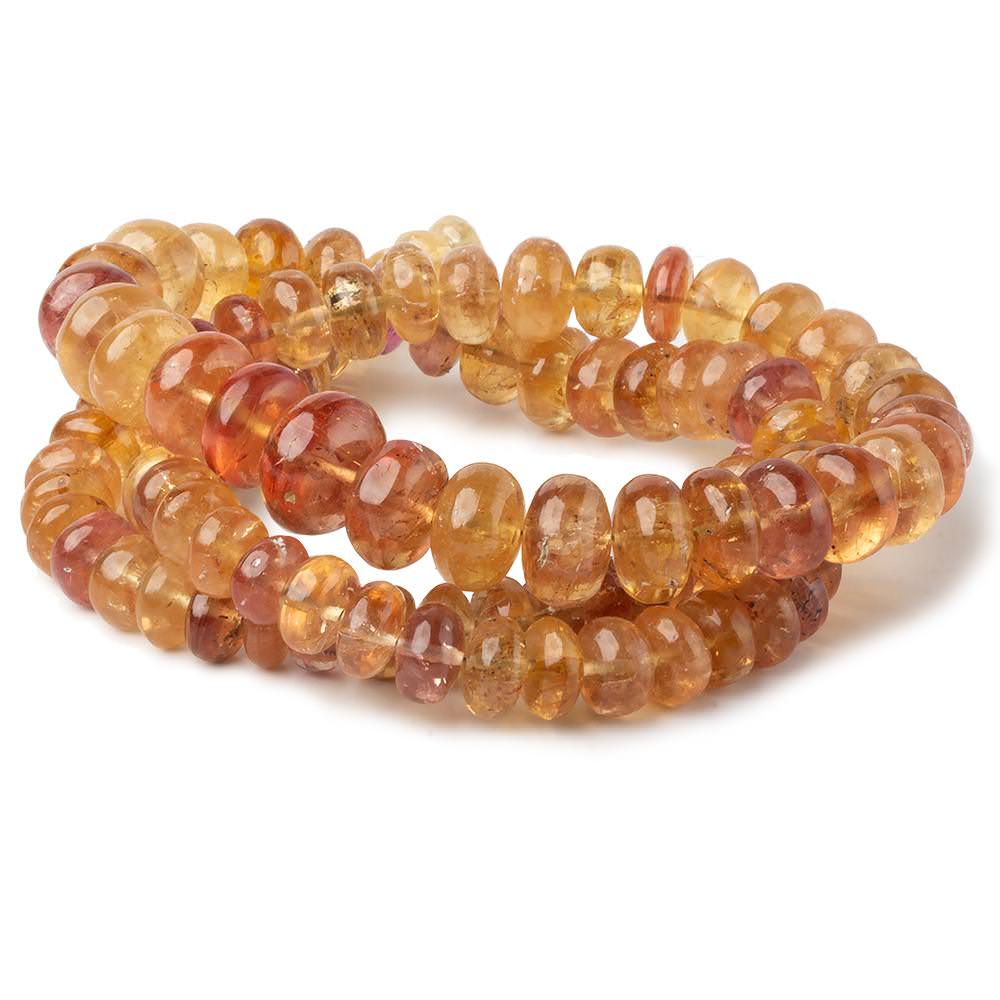 6-11mm Imperial & Precious Topaz plain rondelle beads 20 inch 113 pieces AA (ONLINE ORDER ONLY)