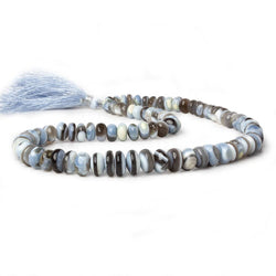 6-11mm Owyhee Blue Opal Plain Rondelles 16 inches 82 pieces AA (ONLINE ORDER ONLY)